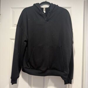 ALO Yoga Classic Black Button-Up Hoodie